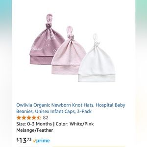 Owlivia Organic Knot Hats Newborn (0-3months)